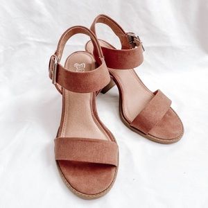 Mauve Pink Summer Wedge Sandal Heels